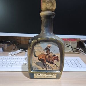 Vintage Beam's Choice Decanter with Cowboy Design